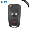 2010-2018 Chevrolet / 3-Button Flip Key / PN: 5913598 / OHT01060512 (OEM Recase)