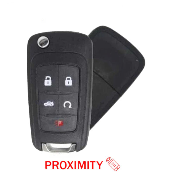2010-2018 Buick / 5-Button Flip Key / PEPS / PN: 13500224 / P4O9MK74946931 / HU101 / PEPS (OEM Recase)