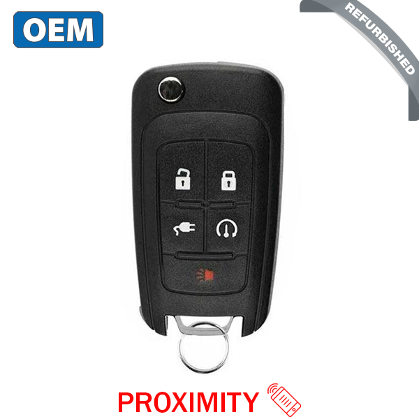 2011-2015 Chevrolet Volt / 5-Button Flip Key w/ Plug-In / PN: 22923862 / OHT05918179 / PEPS (OEM Refurb)