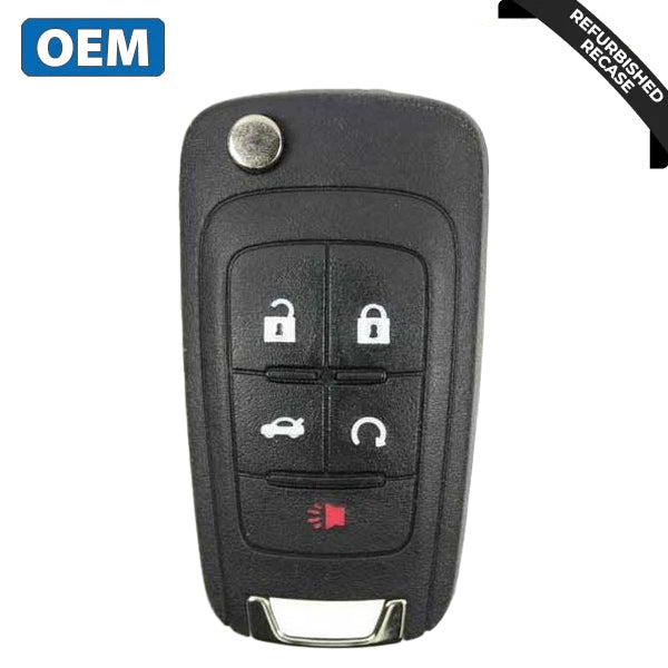 2014-2017 Chevrolet / 5-Button Flip Key / PN: 13586490 / KR55WK50073 (OEM Recase)