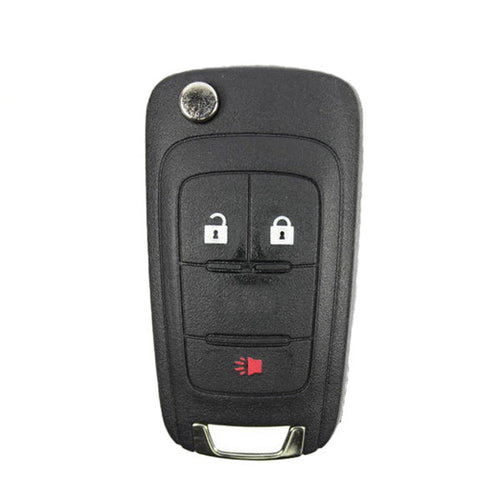 10 x 2010-2018 Chevrolet / 3-Button Flip Key / PN: 5913598 / OHT01060512 (OEM Recase)