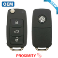 2010-2016 Volkswagen / 4-Button Flip Key / PN: 5K0837202AK / NBG010206T / HU66 / PROX/ 315 MHz (OEM)