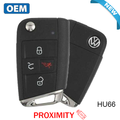 2015-2019 Volkswagen Golf GTI / 4-Button Flip Key / PN: 5G0 959 752 BE / NBGFS12P01/ HU66 / MQB / PROX / 315 Mhz (OEM)