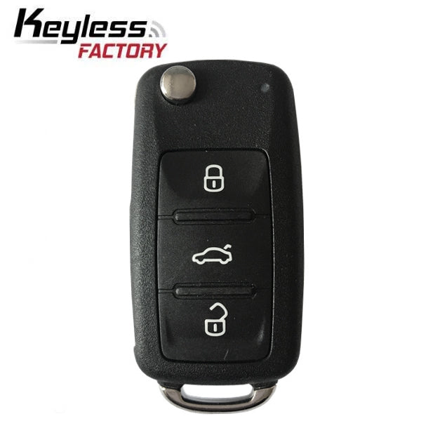 2012-2018 Volkswagen / 4-Button Flip Key / PN: 5KO837202AD / NBGFS93N / MQB / 314 MHz (AFTERMARKET)