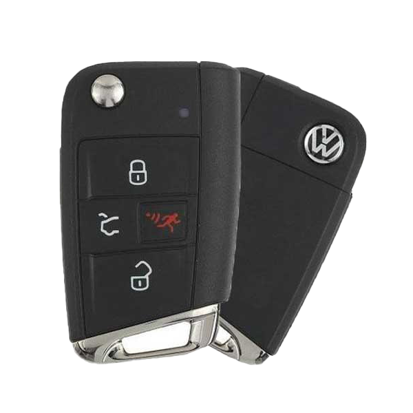 2018-2020 Volkswagen / 4-Button Flip Key / PN: 5G6 959 752 BM / NBGFS125C1 / HU162T / MQB / PROX / 315 MHz (OEM)