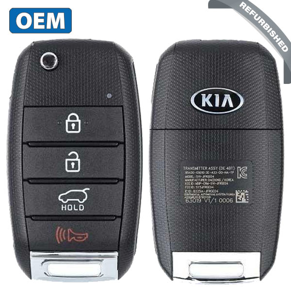 2017-2019 Kia Niro / 4-Button Flip Key / PN: 95430-G5010 / SY5JFRGE04 (DE 4BT) (OEM Refurb)