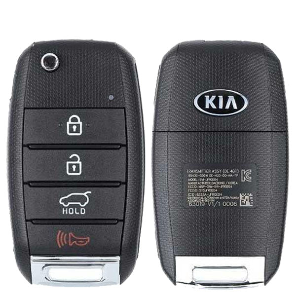 2017-2019 Kia Niro / 4-Button Flip Key / PN: 95430-G5010 / SY5JFRGE04 (DE 4BT) (OEM Refurb)