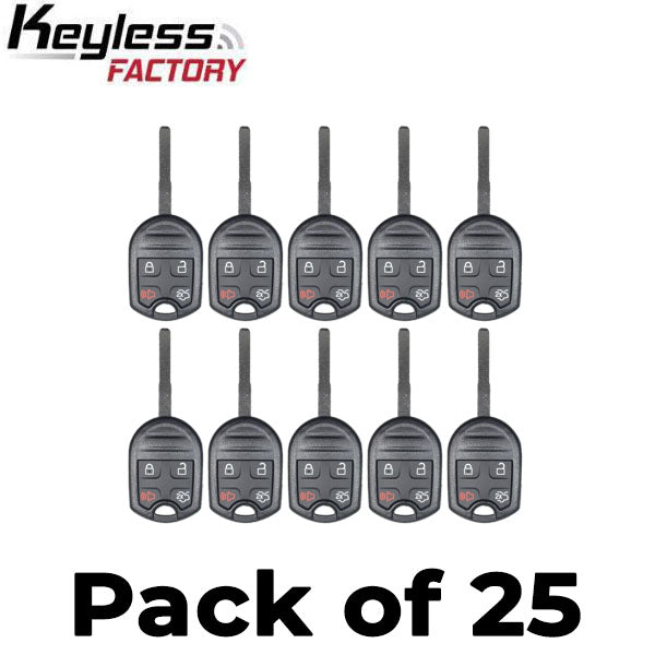 25 x 2012-2019 Ford Fiesta / 4-Button Remote Head Key / CWTWB1U793 (AFTERMARKET) (Bundle of 25)