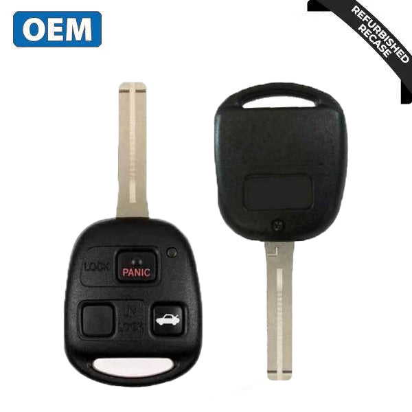 2001-2008 Lexus ES330 LS430 / 3-Button Remote Head Key / PN: 89070-33751 / HYQ12BBT (OEM Recase)