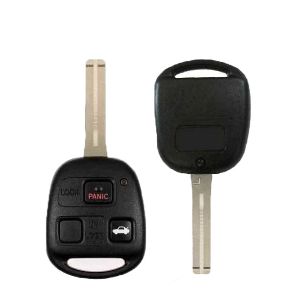 2001-2008 Lexus ES330 LS430 / 3-Button Remote Head Key / PN: 89070-33751 / HYQ12BBT (OEM Recase)