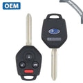 2019-2020 Subaru / 4-Button Remote Head Key / PN: 57497-XC01B / CWTB1G077 (H Chip) w/ Gray Interior Board Shell (OEM Ref