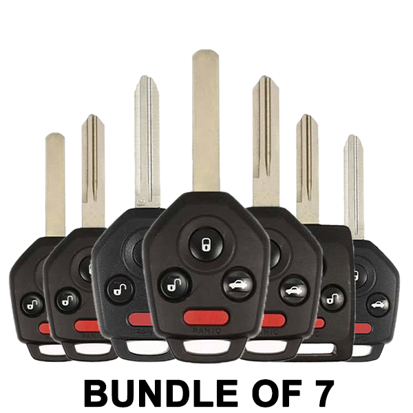 7 x 2006-2019 Subaru / 4-Button Remote Head Keys / CWTWB1U811 / CWTWBU745 / CWTWBU766 / 4D60 / 4D62 / G Chip (BUNDLE OF 