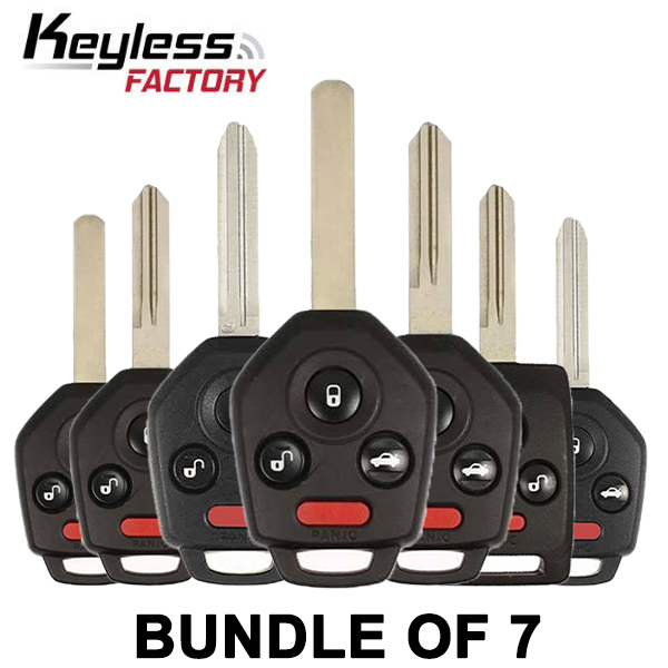 7 x 2006-2019 Subaru / 4-Button Remote Head Keys / CWTWB1U811 / CWTWBU745 / CWTWBU766 / 4D60 / 4D62 / G Chip (BUNDLE OF 