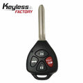 2010-2014 Toyota / 4-Button Remote Head Key / GQ4-29T / (AFTERMARKET)