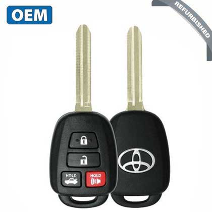 2014-2019 Toyota Camry Corolla / 4-Button Remote Head Key / PN: 89070-02A50 / HYQ12BDP (CANADIAN VEHICLES) (OEM REFURB)