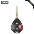 2008-2013 Toyota Venza Matrix / 3-Button Remote Head Key / PN: 89070-02250 / GQ4-29T (OEM Recase)
