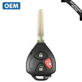 2006-2013 Toyota RAV4 Yaris  / 3-Button Remote Head Key/ PN: 89070-42660 / HYQ12BBY / BDC (OEM Recase)