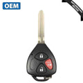 2008-2012 Scion xB / 3-Button Remote Head Key / PN: 89070-12380 /  HYQ12BBY (OEM Recase)