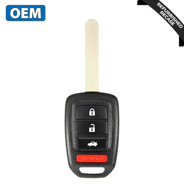 2016-2019 Honda / 4-Button Remote Head Key / PN: 35118-T2A-A60 / MLBHLIK6-1TA (OEM Recase)