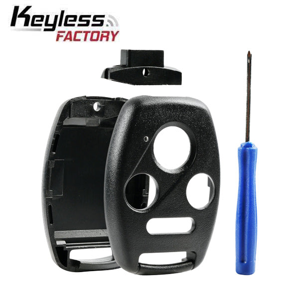 2003-2015 Honda / 4-Button Remote Head Key SHELL Replacement Kit / HO01 / KR55WK49308, MLBHLIK-1T, N5F-A05TAA (AFTERMARK