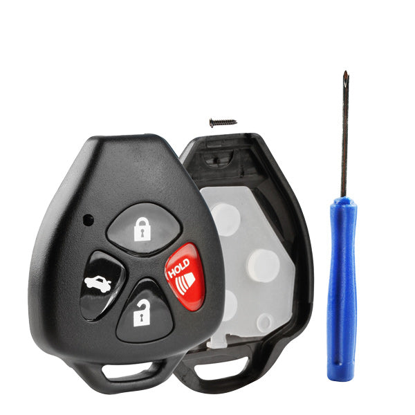 2005-2019 Toyota Subaru Scion / 4-Button Remote Head Key SHELL Replacement Kit / TR47 / HYQ12BBY, GQ4-29T, MOZB41TG (AFT