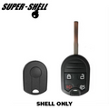 2012-2018 Ford / 4-Button Remote Head Key Shell / HU101 / OUCD6000022 CWTWB1U793 (RHS-FD-062)