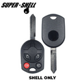 2005-2012 Ford Lincoln / 4-Button Remote Head Key SHELL / H75 / OUCD6000022 (RHS-FD-066)