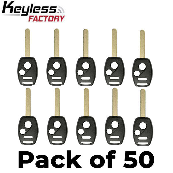 50 x 2002-2014 Honda / 3-Button Remote Head Key Shell / HO01 / OUCG8D-380H-A CWTWB1U545 CWTWBIU545 (RHS-HON-081) (Bundle