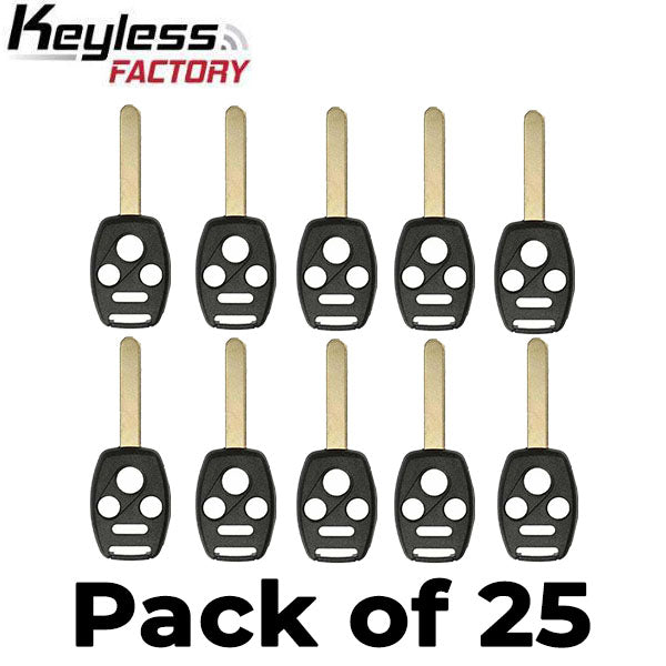 25 x 2003-2014 Honda Acura / 4-Button Remote Head Key Shell / HO01 / KR55WK49308 N5F-S0084A (RHS-HON-082) (Bundle of 25)