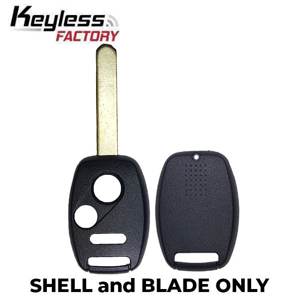 2002-2017 Honda / 3-Button Remote Head Key SHELL / HO01 / OUCG8D-380H-A, CWTWB1U545, CWTWBIU545 (AFTERMARKET)
