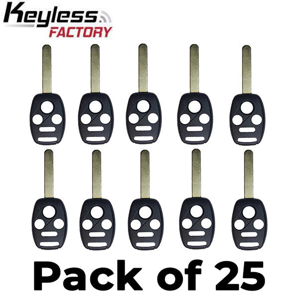 25 x 2005-2013 Honda / 4-Button Remote Head Key SHELL / HO01 / OUCG8D-380H-A, MLBHLIK-1T, KR55WK49308, N5F-S0084A (AFTER