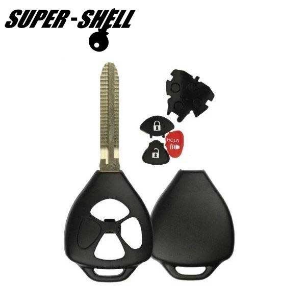 2005-2014 Toyota / Pontiac / Scion / 3-Button Remote Head Key Shell / TR47 / HYQ12BBY HYQ12BDC (RHS-TOY-137)