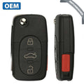 1997-2005 Audi / 4-Button Flip Key / PN: 4D0837231E / Mz241081963 / 315 MHz (OEM Refurb)