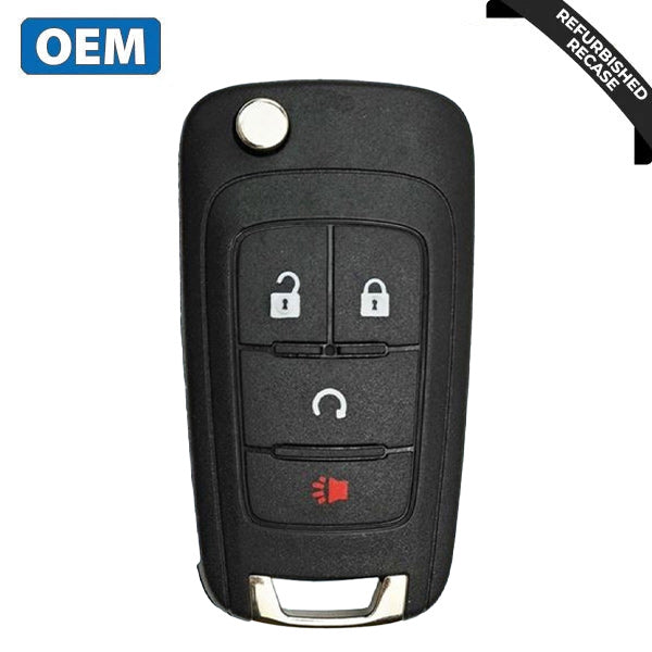 2013-2024 GM / 4-Button Flip Key / PN: 13585814 / AVL-B01T1AC (OEM Recase)