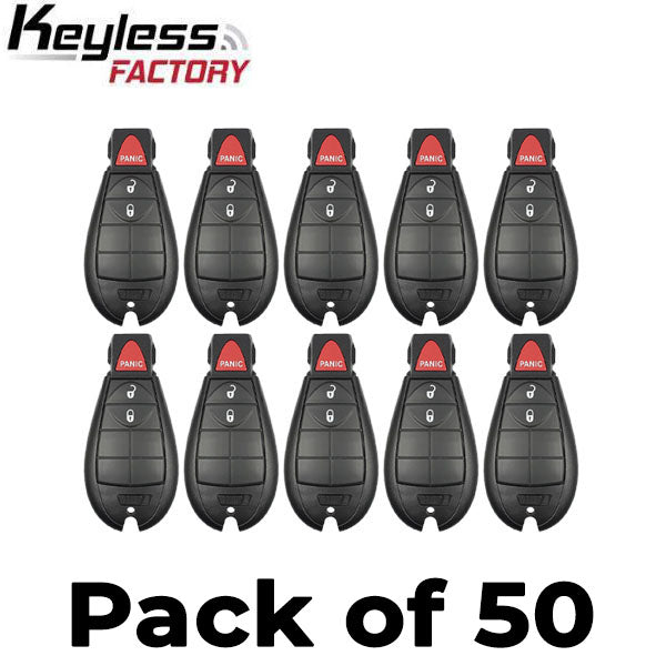 50 x 2008-2017 Chrysler Dodge Jeep VW / 3-Button Fobik Key/ M3N5WY783X / 433 MHz (AFTERMARKET) (Bundle of 50)