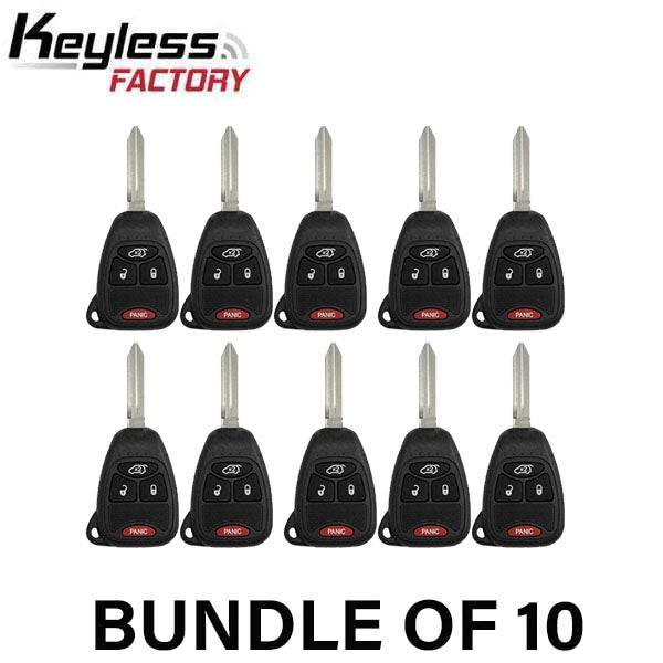 10 x 2004-2008 Jeep / Chrysler / Dodge  / 4-Button Remote Head Key / M3N5WY72XX (AFTERMARKET) (Pack of 10)