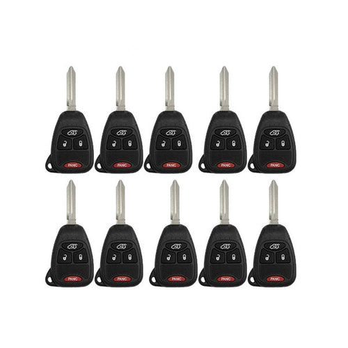 10 x 2004-2008 Jeep / Chrysler / Dodge  / 4-Button Remote Head Key / M3N5WY72XX (AFTERMARKET) (Pack of 10)