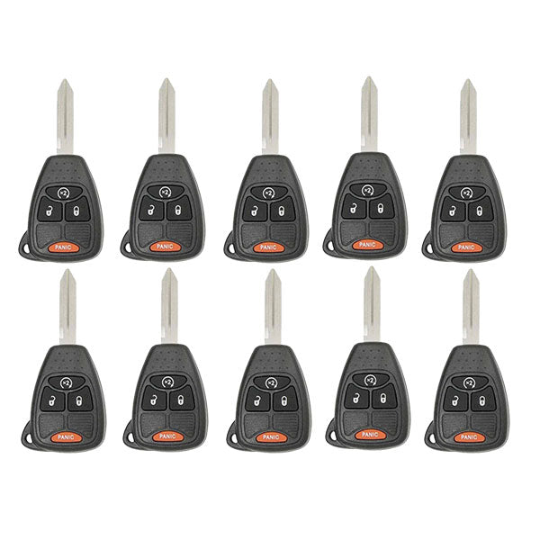 50 x 2007-2018 Jeep Dodge Chrysler / 4-Button Remote Head Key / OHT692713AA (AFTERMARKET) (Bundle of 50)