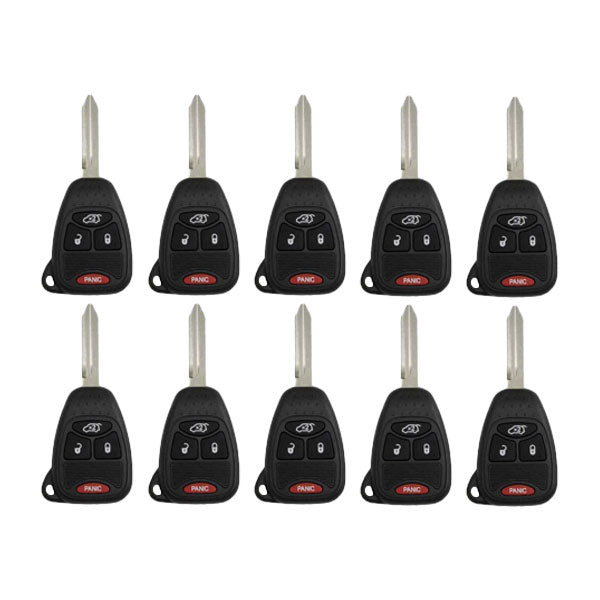 25 x 2004-2016 Chrysler Dodge Jeep / 4-Button Remote Head Key / OHT692427AA (AFTERMARKET) (Bundle of 25)