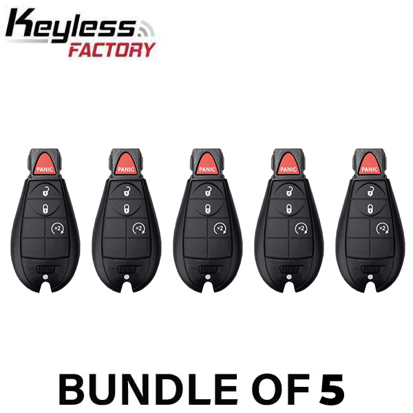 5 x 2013-2020 Dodge RAM / 4-Button Fobik Key / GQ4-53T (AFTERMARKET) (BUNDLE OF 5)