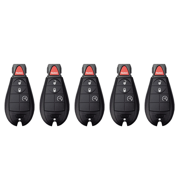 5 x 2013-2020 Dodge RAM / 4-Button Fobik Key / GQ4-53T (AFTERMARKET) (BUNDLE OF 5)