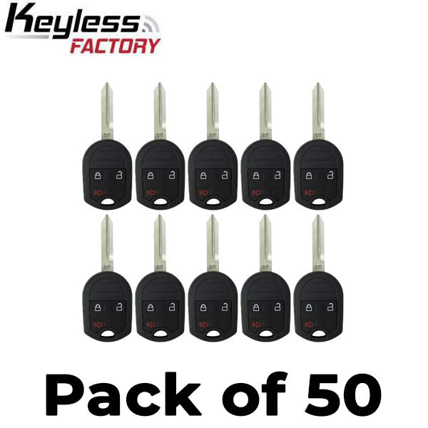 50 x 2001-2018 Ford / Mercury / 3-Button Remote Head Key / PN: 164-R8070 / OUCD6000022 (4D 63 80 BIT) (AFTERMARKET) (Bun