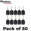 50 x 2000-2017 Ford Lincoln Mercury  / 4-Button Remote Head Key / OUC6000022 / (AFTERMARKET) (Bundle of 50)
