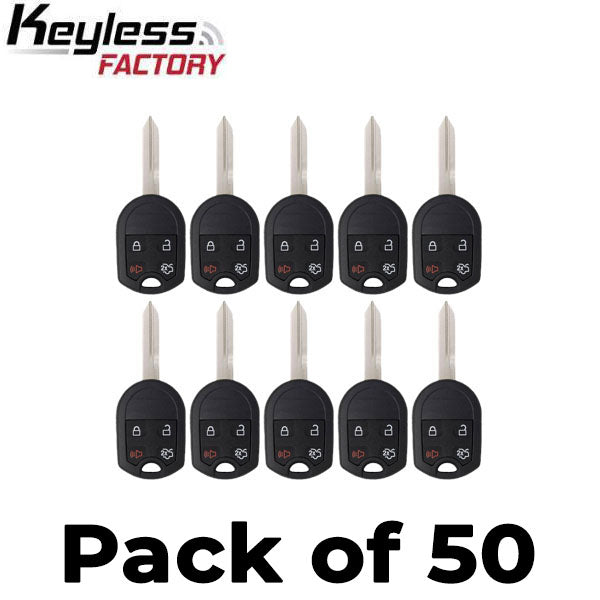 50 x 2000-2017 Ford Lincoln Mercury  / 4-Button Remote Head Key / OUC6000022 / (AFTERMARKET) (Bundle of 50)