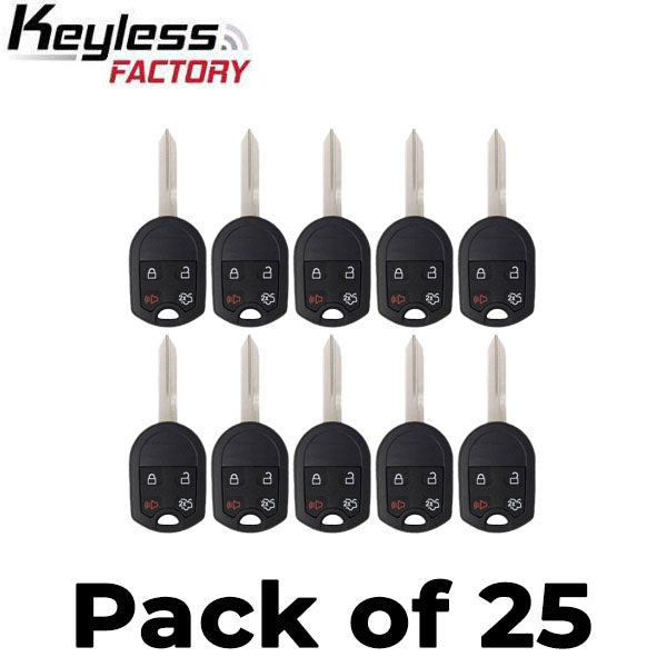 25 x 2000-2017 Ford Lincoln Mercury  / 4-Button Remote Head Key / OUC6000022 / (AFTERMARKET) (Bundle of 25)