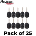 25 x 2000-2017 Ford Lincoln Mercury  / 4-Button Remote Head Key / OUC6000022 / (AFTERMARKET) (Bundle of 25)