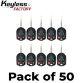 50 x 2012-2019 Ford / 4-Button Remote Head Key / OUCD6000022 (AFTERMARKET) (Bundle of 50)