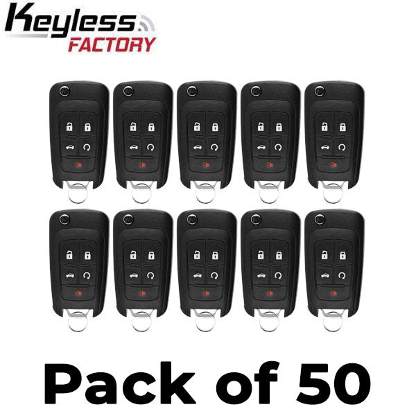 50 x 2010-2020 GM / 5-Button Flip Key / OHT01060512 (AFTERMARKET) (Bundle of 50)