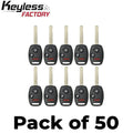 50 x 2007-2015 Honda / 3-Button Remote Head Key / MLBHLIK-1T (AFTERMARKET) (Bundle of 50)