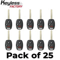 25 x  2006-2017 Honda Acura / 3-Button Remote Head Key / N5F-S0084A (AFTERMARKET) (Bundle of 25)